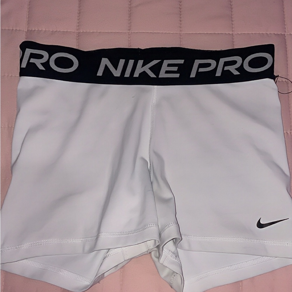 Nike Pro Dri-FIT White Shorts